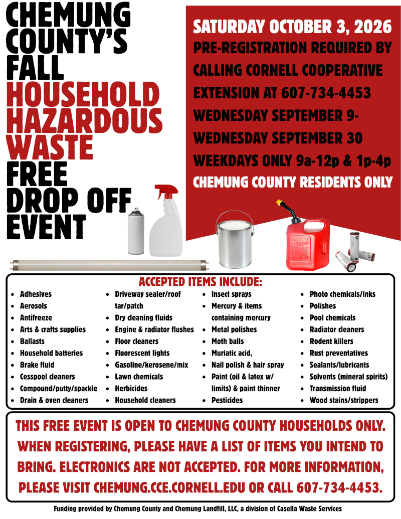 Chemung County Household Hazardous Waste Collection Event